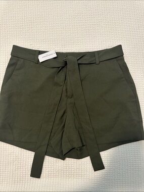 Banana Republic Olive Tie-Waist High-Rise Shorts